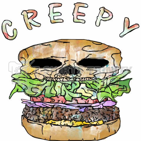 Creepy hamburger