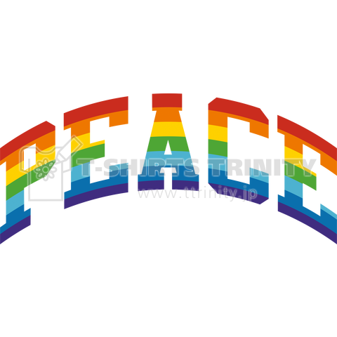 コロナウイルス寄付支援Tシャツ「PEACE RAINBOW」