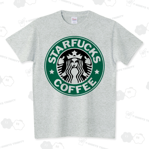 パロディー商品】STARFUCKS COFFEE（Tシャツ）|デザインTシャツ通販【T