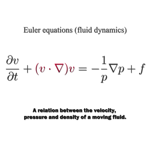 数式Tシャツ:オイラーの方程式(流体力学)