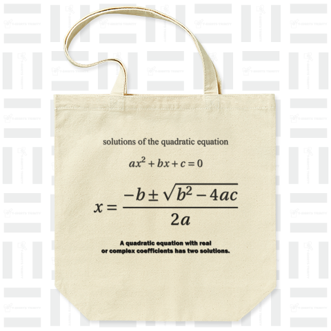 数式Tシャツ:2次方程式の解の公式:高校数学