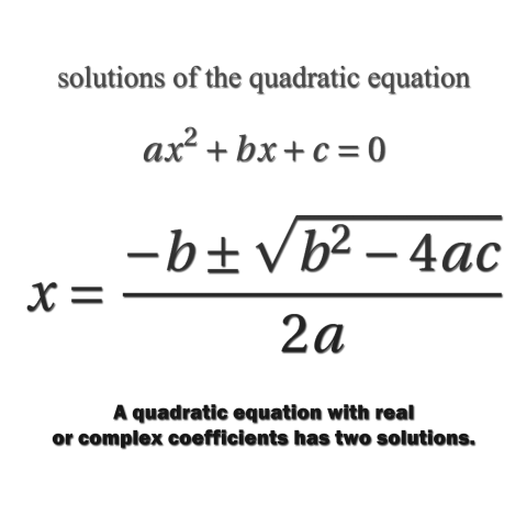 数式Tシャツ:2次方程式の解の公式:高校数学
