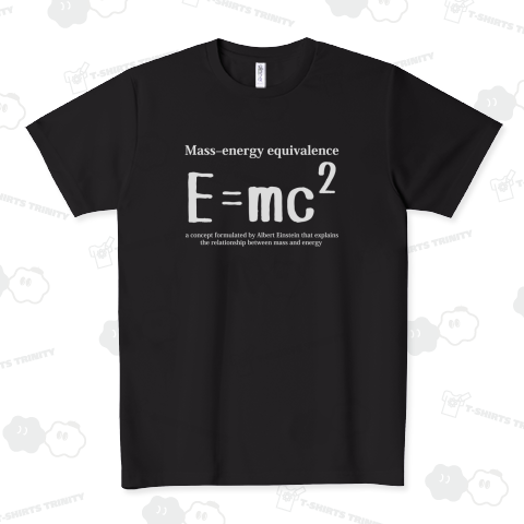 E=mc2(エネルギー、質量、光速の関係式):アインシュタイン・相対性理論:数式:科学・物理学・数学