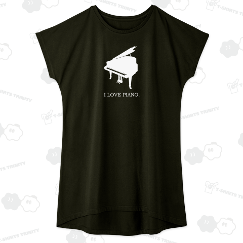 音楽Tシャツ:ピア音楽Tシャツ:ピアノ:アイラブピアノ:グランドピアノ:piano:楽器:学問:趣味ノ:アイラブピアノ:グランドピアノ:piano:楽器:学問