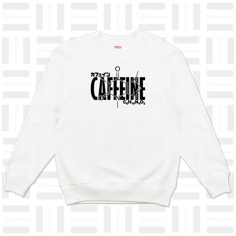 化学Tシャツ:カフェイン:コーヒー:紅茶:化学構造・分子式:科学:学問:理系