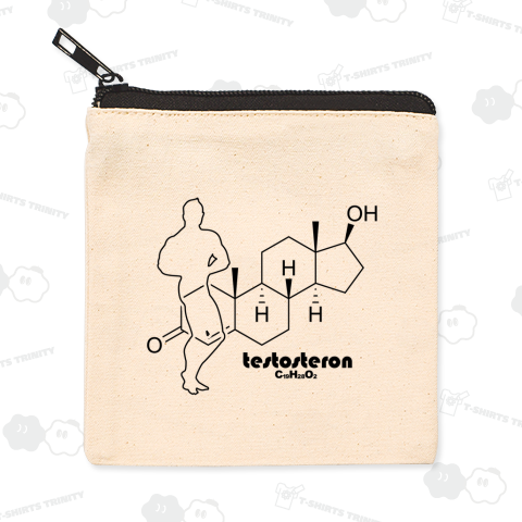 化学Tシャツ:テストステロン:Testosterone:筋肉:筋トレ:健康:化学構造・分子式:科学:学問:理系