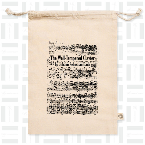 音楽Tシャツ:J.S.バッハ:平均律クラヴィーア曲集:フーガ:ピアノ:楽譜:音符:芸術