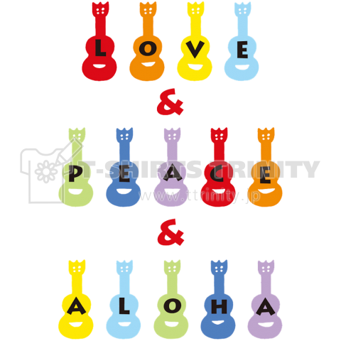 Ukulele Love & Peace illustration