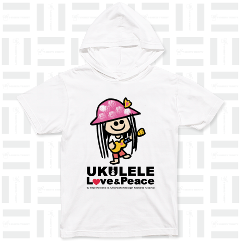 UKULELE Love & Peace 幸せを呼ぶTシャツ