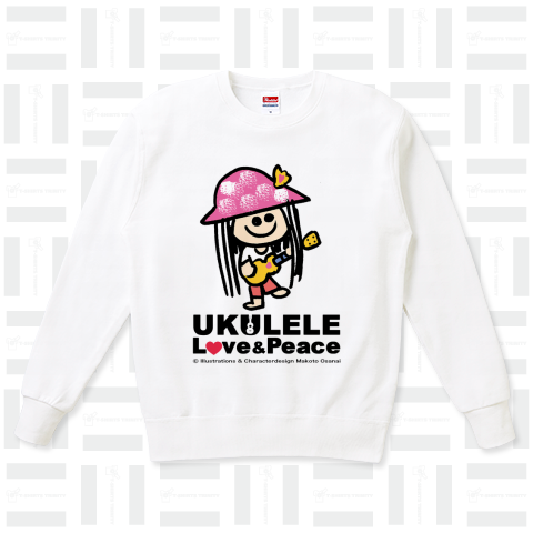 UKULELE Love & Peace 幸せを呼ぶTシャツ