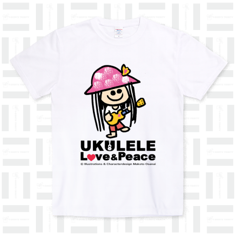 UKULELE Love & Peace 幸せを呼ぶTシャツ