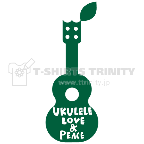 Ukulele Love & Peace Tシャツ