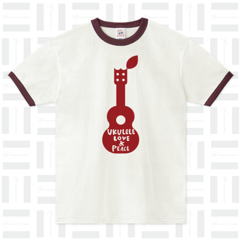 Ukulele Love & Peace Tシャツ