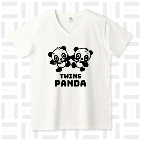 TWINS PANDA 幸せTシャツ