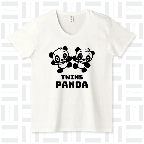 TWINS PANDA 幸せTシャツ
