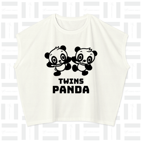 TWINS PANDA 幸せTシャツ