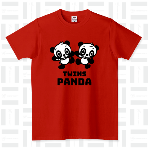 TWINS PANDA 幸せTシャツ