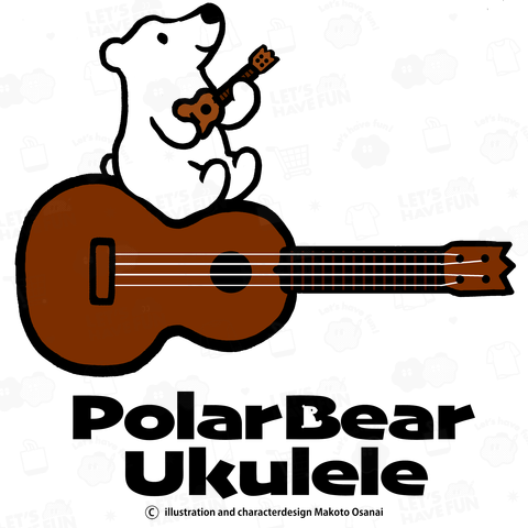 Polar Bear Ukulele illustration