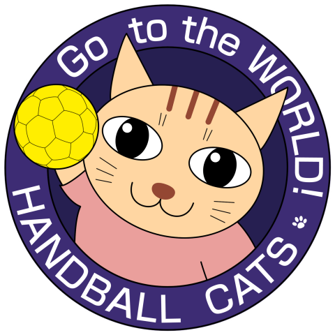 ハンドボール・キャッツ 01 白文字 紺紺