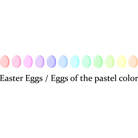Eggs of the pastel color