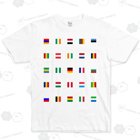 国旗ドット ベーシックTシャツ(5.0オンス)