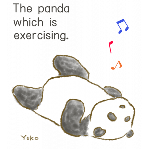 エクササイズパンダ2-The panda which is exercising.-