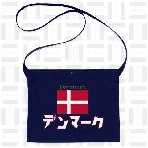 カタカナ国旗Tシャツ「デンマーク」