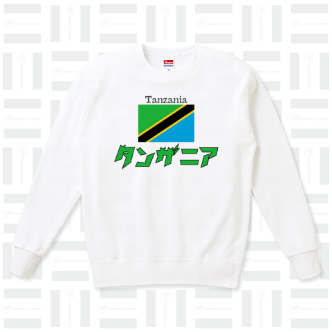 カタカナ国旗Tシャツ「タンザニア」