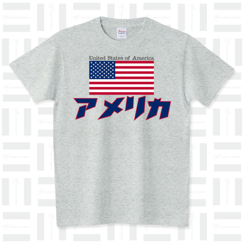 カタカナ国旗Tシャツ「アメリカ」