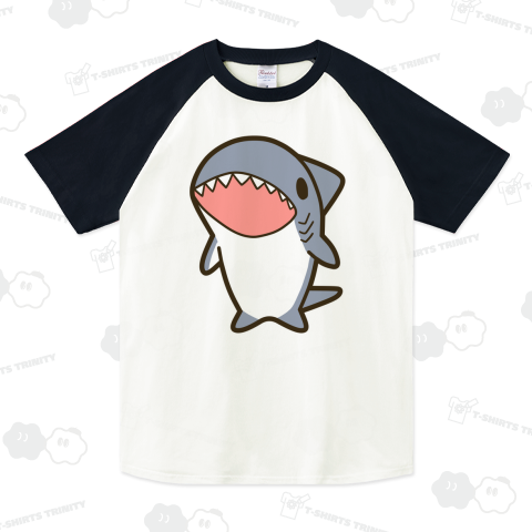 さめさん ラグランTシャツ(5.6オンス)