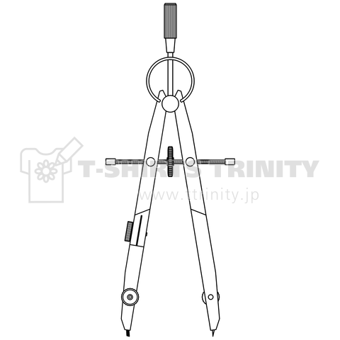 製図用コンパス デザインtシャツ通販 Tシャツトリニティ