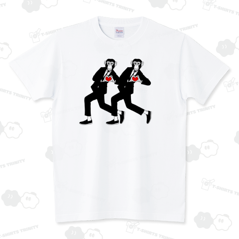 2 monkeys make HEART スタンダードTシャツ(5.6オンス)