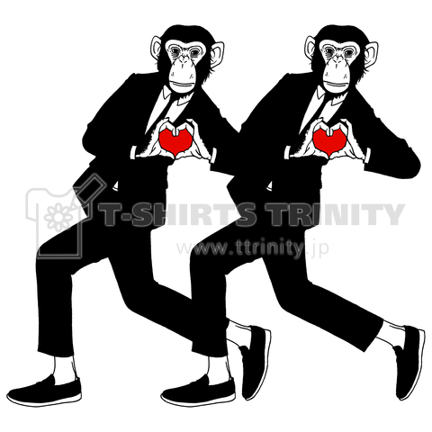 2 monkeys make HEART