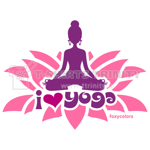 ヨガ Tシャツ ウェア Love Yoga Lotus 蓮の花 Light デザインtシャツ通販 Tシャツトリニティ
