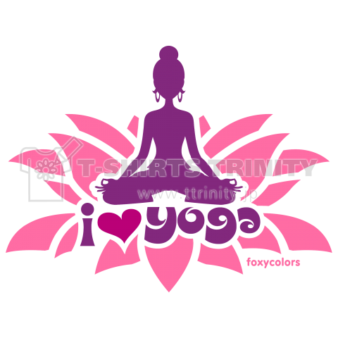 ヨガ Tシャツ ウェア LOVE YOGA LOTUS 蓮の花 light