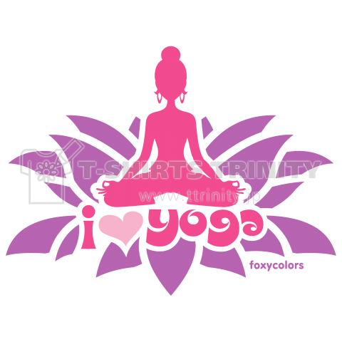 ヨガ Tシャツ ウェア Love Yoga Lotus 蓮の花 Dark デザインtシャツ通販 Tシャツトリニティ