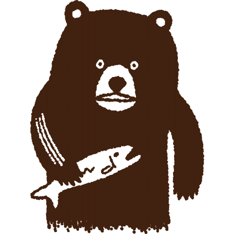 心に強く訴える熊 鮭 イラスト フリー 動物ゾーン