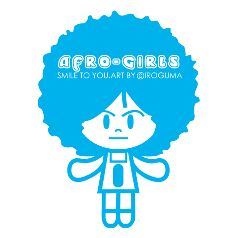 Afro girls No.4_1 blue