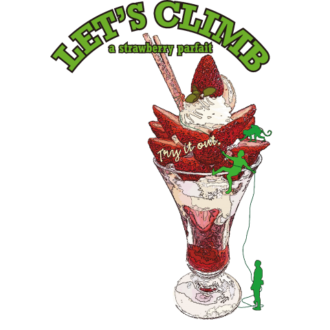 Climbing strawberry parfait