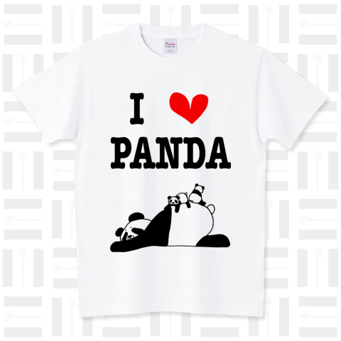 I LOVE PANDA スタンダードTシャツ(5.6オンス)