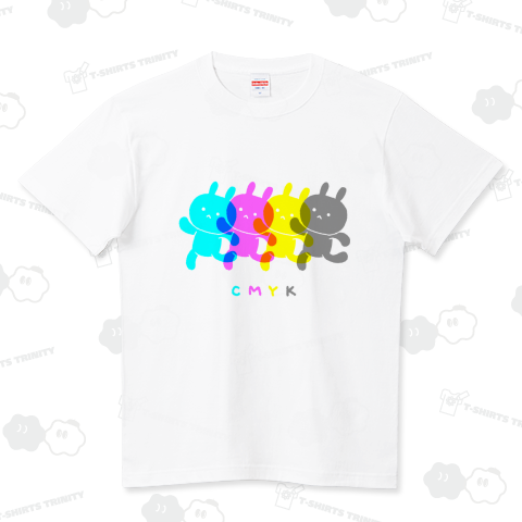 CMYKうさぎ ハイクオリティーTシャツ(5.6オンス)