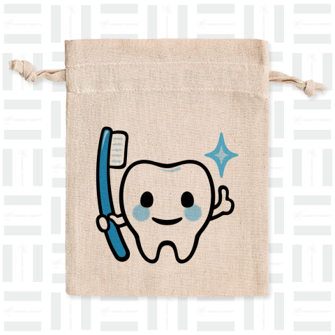 かわいい歯のキャラクター(歯ブラシ)