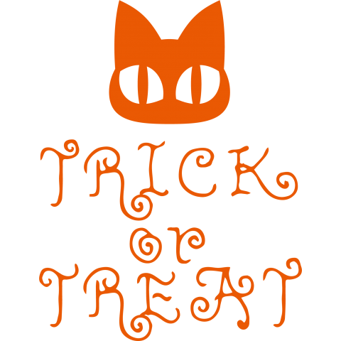 ハロウィンの猫(trick or treat)