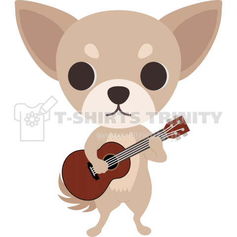 Chihuahua Playing the Guitar