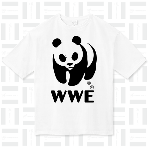 【​パ​ロ​デ​ィ​ー​商​品​】 WWE ~パンダ アニマル ペット 動物 ~ ビッグシルエットTシャツ(5.6オンス)