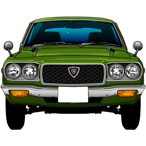 マツダ サバンナRX-3 ~ MAZDA クルマ 乗り物 自動車 車 イラストレトロ ~