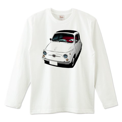 Fiat500 フィアット500 チンクエチェント 乗り物 自動車 車 クルマ イラスト レトロ デザインtシャツ通販 Tシャツトリニティ