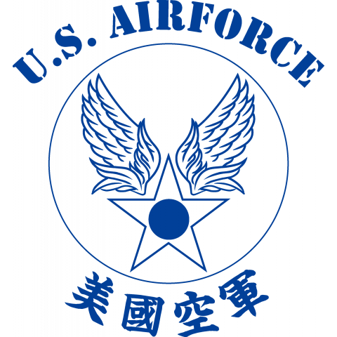 U.S.AIRFORCE美国空軍マーク線画青