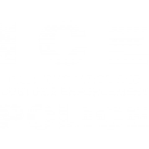 アメリカ移民税関捜査局  ICE POLICE(白)