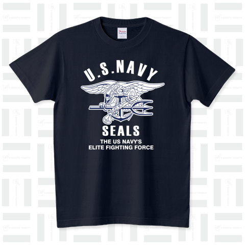 アメリカ海軍 ネイビーシールズ 白抜き（Tシャツ）|デザインTシャツ